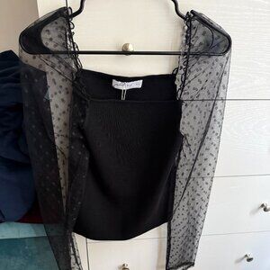 NEW WITH TAGS - Petal & Pup Rigala Sheer Swiss Dot Sleeve Top